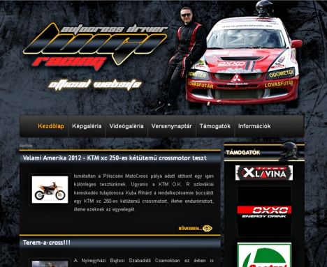 Luigi autocross versenyző honlapja